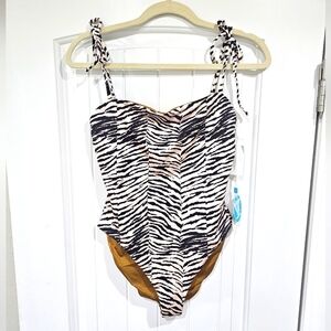 WET Zebra Print One-Piece Swimsuit